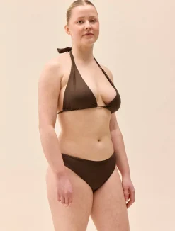 Djerf Avenue Halterneck Bikini Top Cocoa Hot