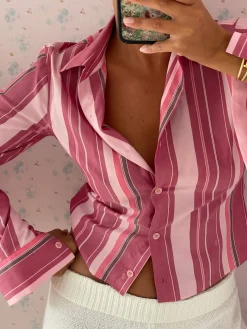 Djerf Avenue Little Shirt Sorbet Sale