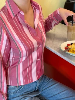 Djerf Avenue Little Shirt Sorbet Sale