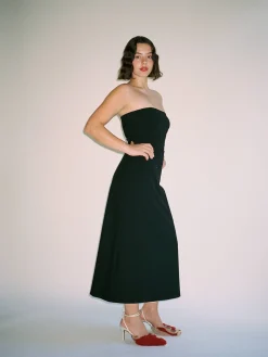 Djerf Avenue Midi Tube Dress Black Hot