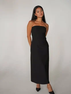 Djerf Avenue Midi Tube Dress Black Hot