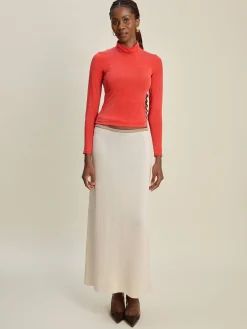 Djerf Avenue Occasion Turtleneck Top Red New