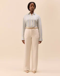 Djerf Avenue Poplin Classic Shirt Slushy Stripe Online