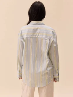 Djerf Avenue Poplin Classic Shirt Slushy Stripe Online