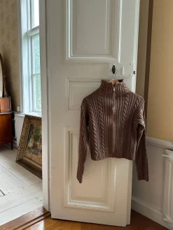 Djerf Avenue Ready Set Go Cardigan Brown New