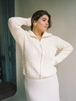 Djerf Avenue Ready Set Go Cardigan Cream Online