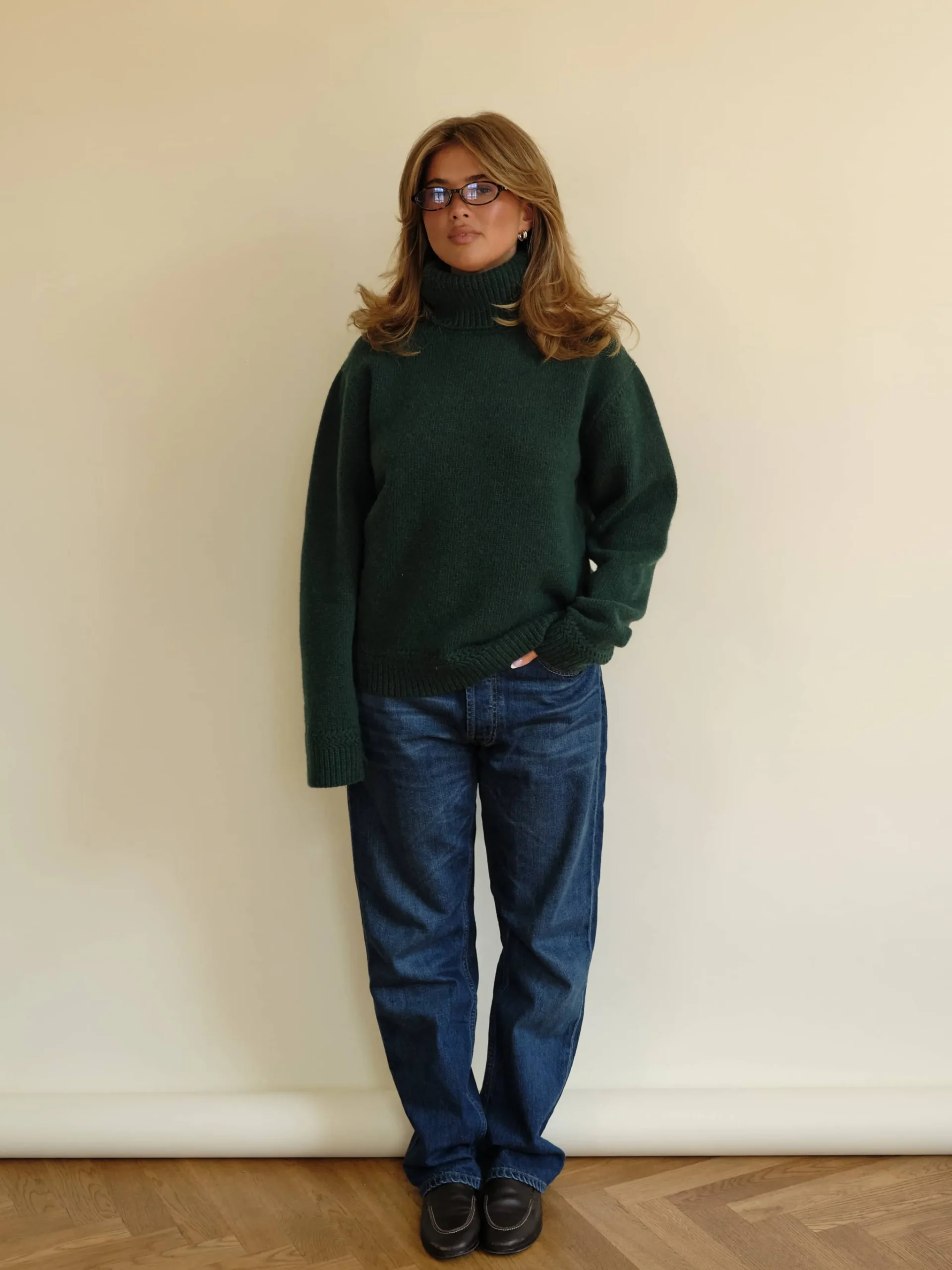 Djerf Avenue Relaxed Jeans Dark Blue Outlet