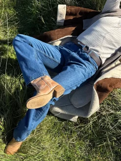 Djerf Avenue Relaxed Jeans Dark Blue Outlet