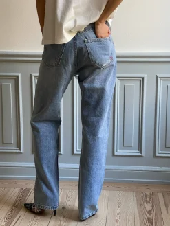 Djerf Avenue Relaxed Jeans Washed Blue - Tall