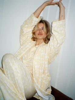 Djerf Avenue Robe Lemon Cake Clearance