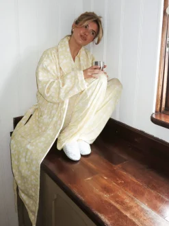 Djerf Avenue Robe Lemon Cake Clearance