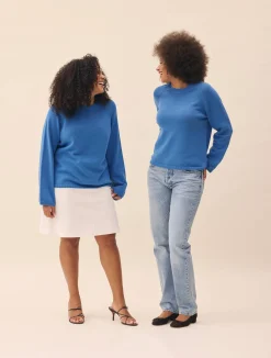 Djerf Avenue Roundneck Sweater Sky Blue Discount