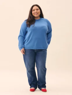Djerf Avenue Roundneck Sweater Sky Blue Discount
