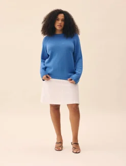Djerf Avenue Roundneck Sweater Sky Blue Discount