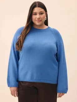 Djerf Avenue Roundneck Sweater Sky Blue Discount