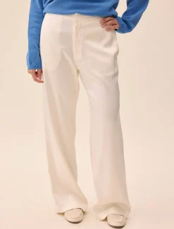 Djerf Avenue Satin Pants Ivory