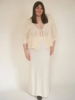 Djerf Avenue Sorella Top Cream Beige Online