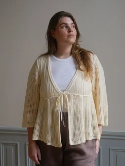 Djerf Avenue Sorella Top Cream Beige Online