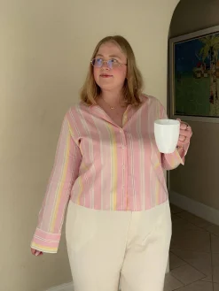 Djerf Avenue Spring Shirt Gelato Stripe Online