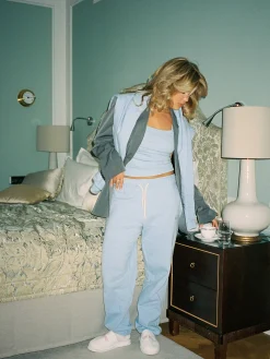 Djerf Avenue Staple Sweatpants Baby Blue Sale