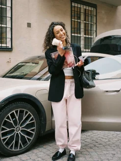 Djerf Avenue Staple Sweatpants Baby pink Outlet