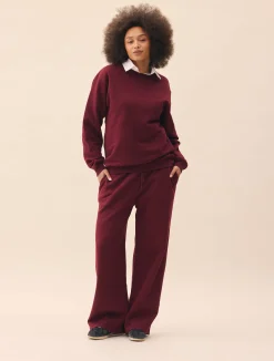 Djerf Avenue Staple Sweatshirt Burgundy Clearance