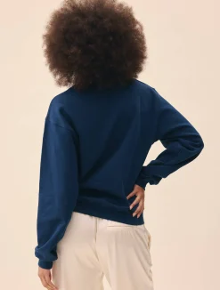 Djerf Avenue Staple Sweatshirt Retro Blue Hot