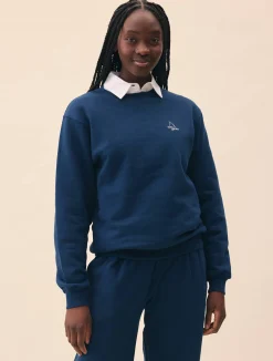 Djerf Avenue Staple Sweatshirt Retro Blue Hot