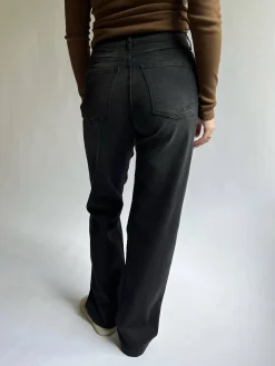 Djerf Avenue Straight Jeans Black - Tall Best