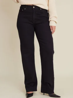 Djerf Avenue Straight Jeans Midnight Black Online