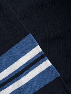 Djerf Avenue Striped Sleeve Crewneck Blue Hot