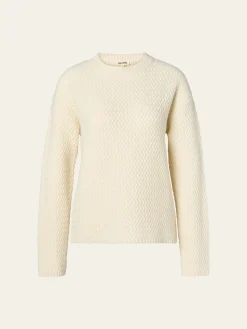 Djerf Avenue Structured Wool Sweater Cream Hot