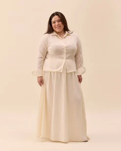 Djerf Avenue Summer Skirt White