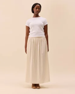 Djerf Avenue Summer Skirt White