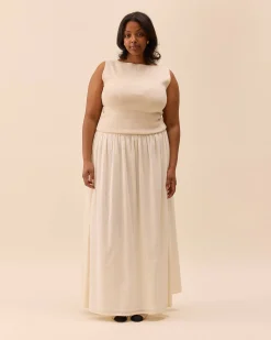 Djerf Avenue Summer Skirt White