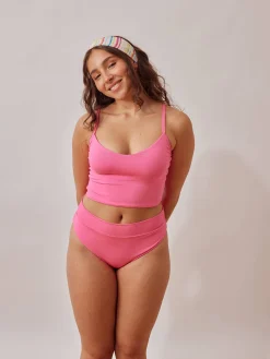 Djerf Avenue Tankini Top Guava Hot
