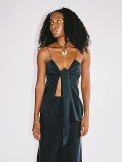 Djerf Avenue Tie Tank Top Ash Hot
