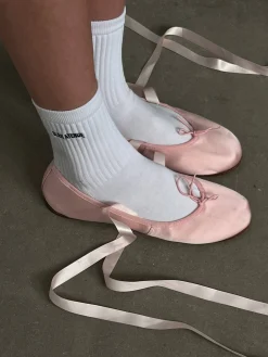 Djerf Avenue Tube Socks White/Black Clearance