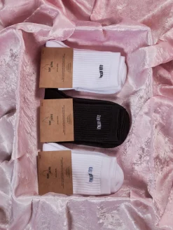 Djerf Avenue Tube Socks White/Black Clearance