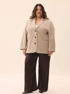 Djerf Avenue Weekend Blazer Checked oat Online
