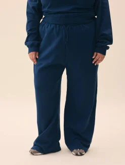 Djerf Avenue Wide Leg Sweatpants Retro Blue Outlet