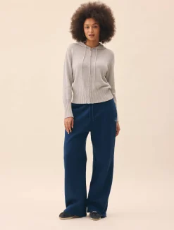 Djerf Avenue Wide Leg Sweatpants Retro Blue Outlet