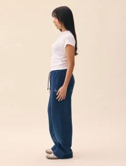 Djerf Avenue Wide Leg Sweatpants Retro Blue Outlet