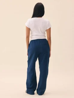 Djerf Avenue Wide Leg Sweatpants Retro Blue Outlet